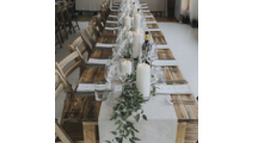 2024 New Commercial Furniture Rectangle Shape Nature Wood  Folding  Banquet Wooden  Hotel Wedding Outdoor Table1