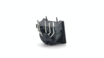 MINI DIN Board Connector:Large DIN Female header Connector Black Right Angle DIP