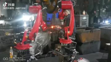 Welding steel brace for pole line 