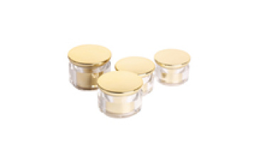 Zhuojin Round Shape Gold Cosmetic Plastic Acrylic Cream Jars - 15g to 50g1
