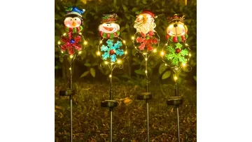 Christmas Pathway Lights Outdoor Snowman Solar Garden Stake Lights Patio Yard Walkway Decor Random Color1