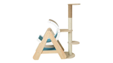 ONE PET Modern Cat Toy Climbing Frame Large Cat Tower Scratch Post Indoor Wooden Big Cat Trees1