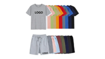 Summer Jogger Custom Logo Cotton Mens Shorts And T Shirt Sets Men 2 Piece Set Shorts Set For Men1