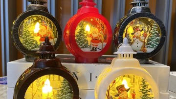 Portable  Hanging Led Christmas Wind Lantern Portable Candle Lamp For Christmas/Fairy Wedding/Party Cake Shop Decoration1