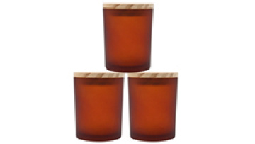 Custom Colored Frosted Glass Candle Jars Simple Empty Bottle with Lid Candle Jars1