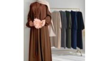 Open Abaya Wholesale Traditional Gorgeous Ethnic Costumes Muslim Long Abaya Set1