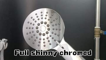 Wholesale ABS Full Shinny Chrome Finishing  Round Handheld Detachable 3 Modes Spray Shower Head Set1
