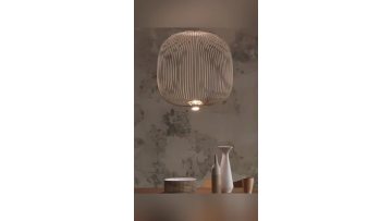 Metal cage pendant lights