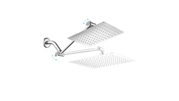 10 inch Solid Brass Adjustable Hardware Shower Extension Arm for Shower Head1