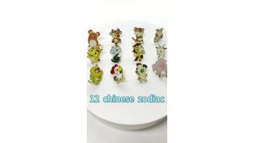  zodiac metal pin
