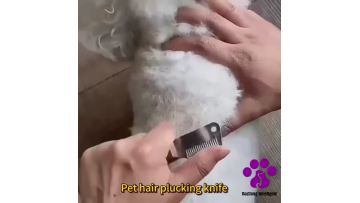 Pet hair plucking knife