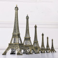 5cm-48cm Paris Eiffel Tower Figurine Statue Metal Crafts Vintage Model Miniatures Decor Antiques Bronze Tone Travel Souvenirs