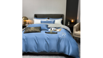 Solid washed silk bedding set 