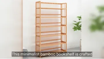 Simple Bamboo Bookshelf, Floor-Standing Children's Bookcase.1