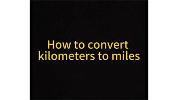 How to convertkilometers to miles（M5 only）
