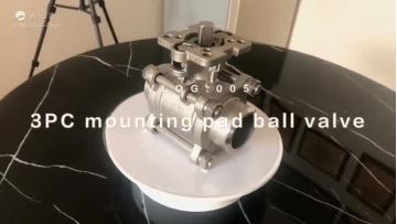 3PC weld ball valve with mounting pad