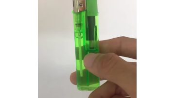 Flint Metal Cover Refillable Plastic Butane Cigarette Lighter1