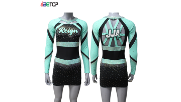 green and black cheer uniforms