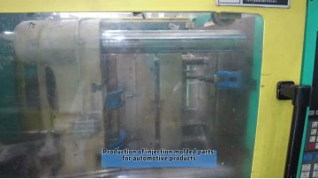 Production of injection molded parts for automotiP