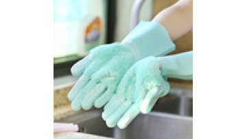 B19 Silicone Scrubber Gloves Silicone Gloves For Dish washing Magic Silicone Dishwashing Glove1