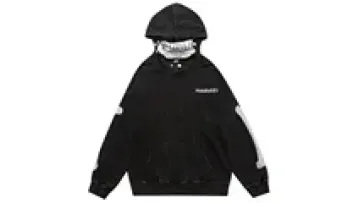 New Arrivals Hip Hop Fashion Vintage Washed Hoodies Custom Print Embroidery Mask Design High Quality Hoodie Men1