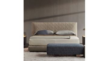 Modern High Quality Italian Minimalism Design Bedroom Furniture Leather King Bed1