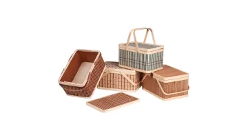 Handmade Bamboo Woven Gift Basket Food Packaging Box1