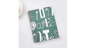 Fabric cover spiral notebook