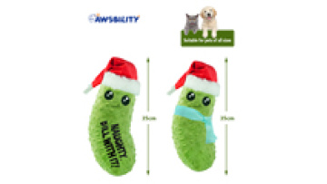 Custom Designed Christmas Green Bitter Melon Plush Toy - Unisex Soft Cotton Dinosaur for Stress Relief1