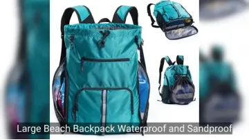 Large Beach Backpack Waterproof and Sandproof - Custom Oversized Drawstring Pool Bag1