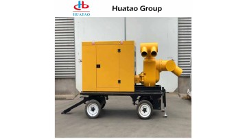 Diesel Flood Control Pump Truck Working Video