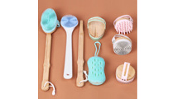 Hot Sell Foam Bath Sponge Scrubber Shower Brush Body Silicone Brushes Bath Towels1