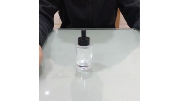 Clear frosted Essential Oil Glass Bottle With Bamboo Glass Dropper1