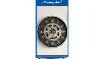 24” Giant Steampunk Wall Clock with REAL Moving Gears | Transform Your Space!