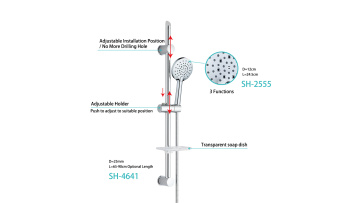 Bathroom KTW Chromed Hand Held 3 functions Shower Head Toilet Hand Shower1