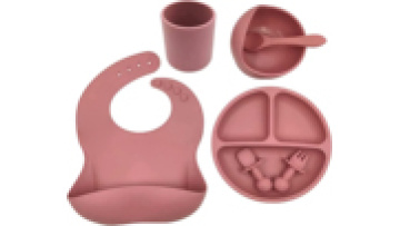 Wholesale Bpa free Food grade silicone Waterproof Suction Bowl Divided Plate infant spoon fork set for Toddlers1