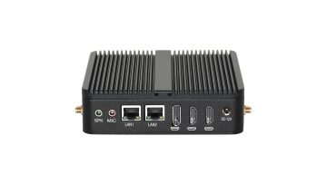 J6412 N100 Fanless Mini PC with Dual HDMI DP