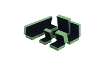 Hanhong custom wholesale filled leather paper gift jewelry packaging box earrings necklace ring green paper jewelry box1