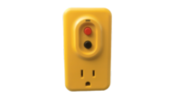 3 Prong Self-Test GFCI Adapter 1875W Manual Reset GFCI Plug1