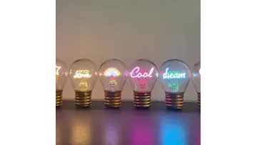 LED Retro Edison, Tungsten Filament Bulb, Cartoon Shaped, Decorative Light Rainbow1