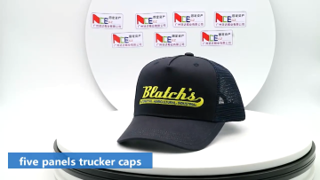 Navy Blue Mesh Trucker Hat
