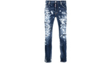 OEM Men's Ripped Jeans Casual Hip Hop Slim Fitted Stacked Distressed Denim Jeans For Men1