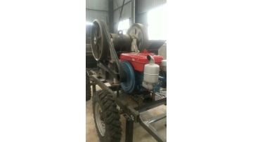 diesel jaw crusher working