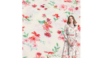 Custom Foil Printed Fabric Viscose Polyester Small Flower Print Fabric for Dress1
