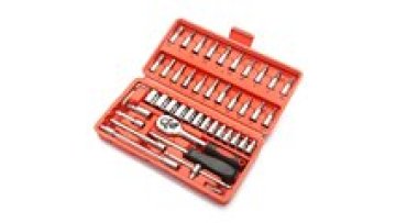 Professional 46 PCS Car Repair Tool Kit Set Wrench Kit Mechanical Repair Tools Set Socket Wrench Set Screwdriver Auto Tools1