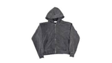High Quality Hoodies Manufacture Distressed Heavyweight French Terry Cotton Zip Acid Wash Custom Vintage Hoodie1