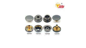202# Wrapped‑Base 4‑Part Brass Snap Fastener