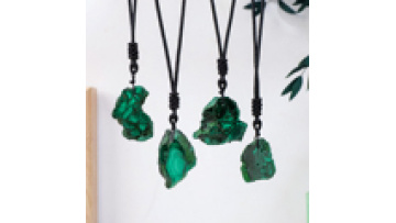 Wholesale Natural Malachite Slice Pendant Jewelry Gifts1