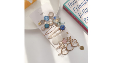 Pearl clip with bangs hairpin