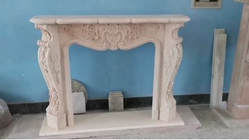 stone fireplace